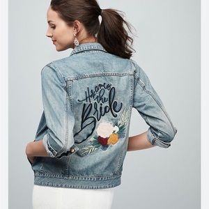 Here Comes The Bride Jean Jacket size Large